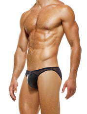 Modus Vivendi Transparent Latex Low Cut Brief. Made in Greece. Mens boxer brief. Mens ultra low brief trunk. underwear party. fetish. leather look black