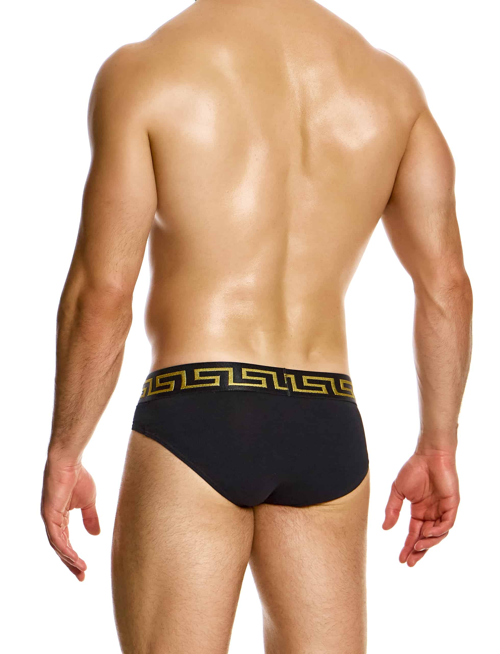 Modus Vivendi Meander Brief. Made in Greece. Party wear. underwear party. Fetish gear. boxer briefs, trunks. pride wear. Black