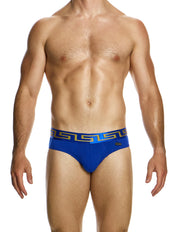 Modus Vivendi Meander Brief. Made in Greece. Party wear. underwear party. Fetish gear. boxer briefs, trunks. pride wear. Blue
