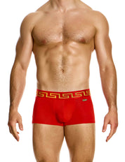 Modus Vivendi Meander Boxer. Made in Greece. Party wear. underwear party. Fetish gear. boxer briefs, trunks. pride wear. Red