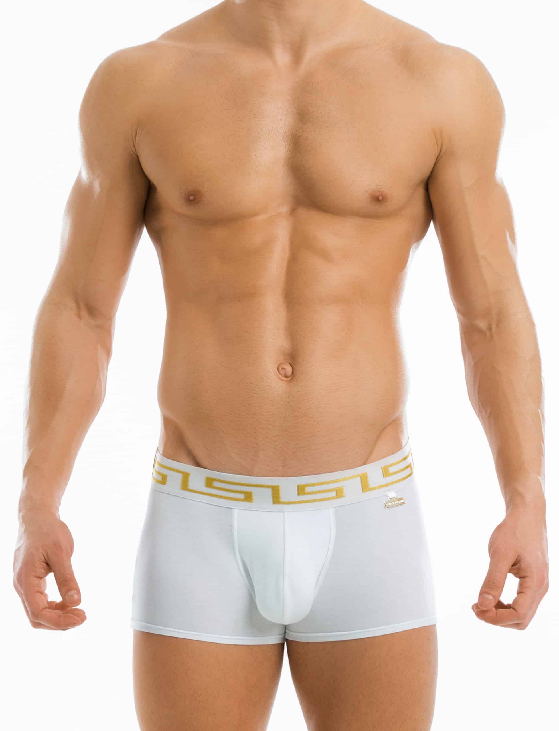 Modus Vivendi Meander Boxer. Made in Greece. Party wear. underwear party. Fetish gear. boxer briefs, trunks. pride wear. White
