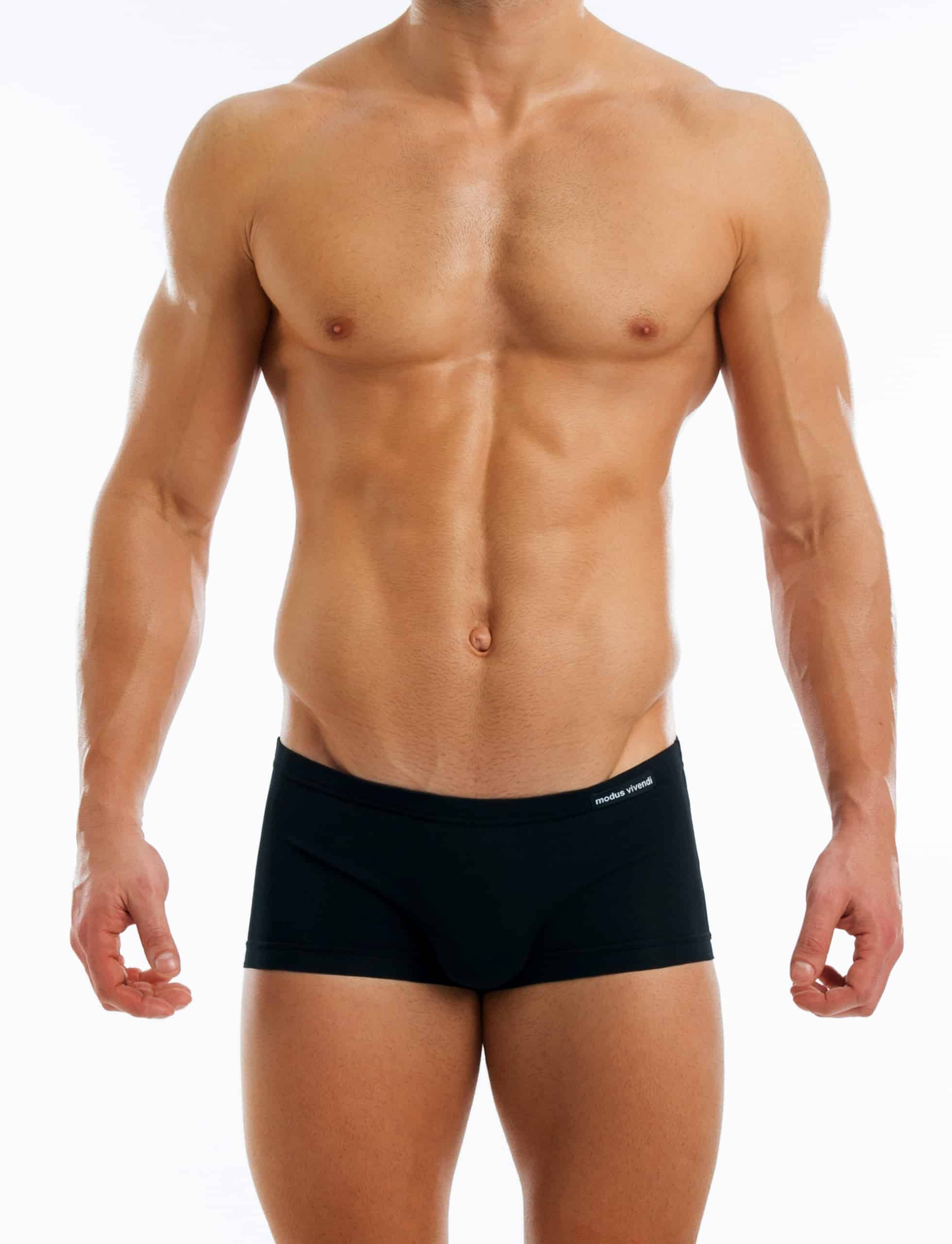 Modus Vivendi Antibacterial Brazil Cut Boxer. Made in Greece. Hypo allergenic. luxury comfort high quality. everyday best fit Black