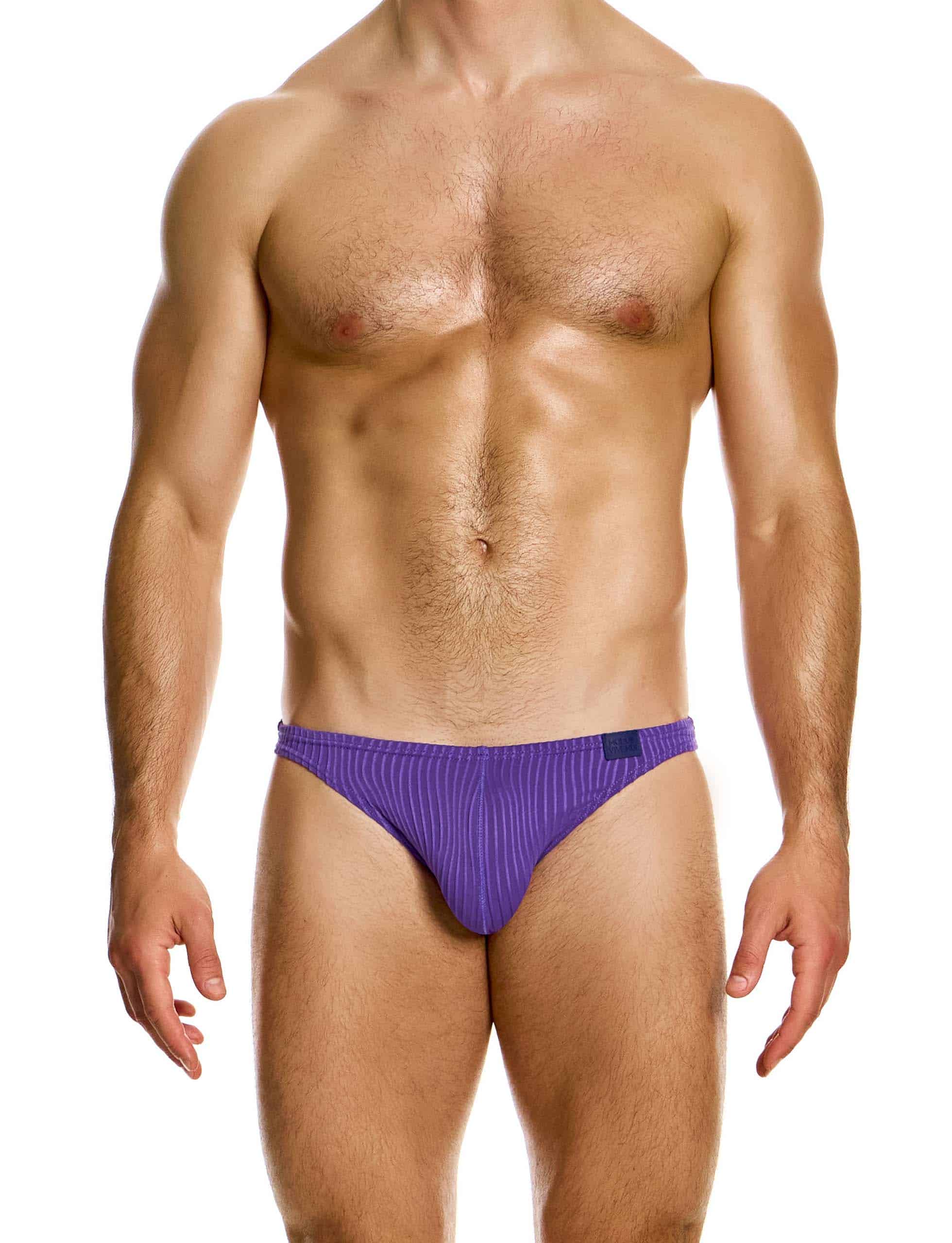 Modus Vivendi Curved Low Cut Brief. Made in Greece. luxury comfort high quality. Party wear. underwear party wear. gay men shorts. Purple