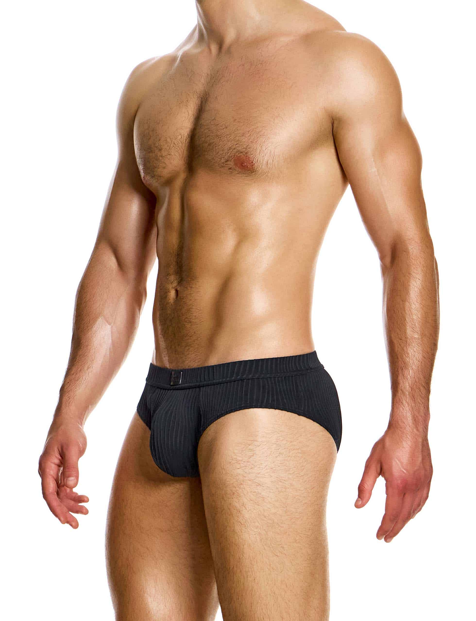 Modus Vivendi Curved Brief. Made in Greece. luxury comfort high quality. Party wear. underwear party wear. gay men shorts. Black