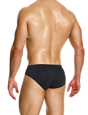 Modus Vivendi Curved Brief. Made in Greece. luxury comfort high quality. Party wear. underwear party wear. gay men shorts. Black