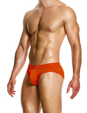 Modus Vivendi Curved Brief. Made in Greece. luxury comfort high quality. Party wear. underwear party wear. gay men shorts. Orange