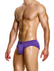 Modus Vivendi Curved Brief. Made in Greece. luxury comfort high quality. Party wear. underwear party wear. gay men shorts. Purple