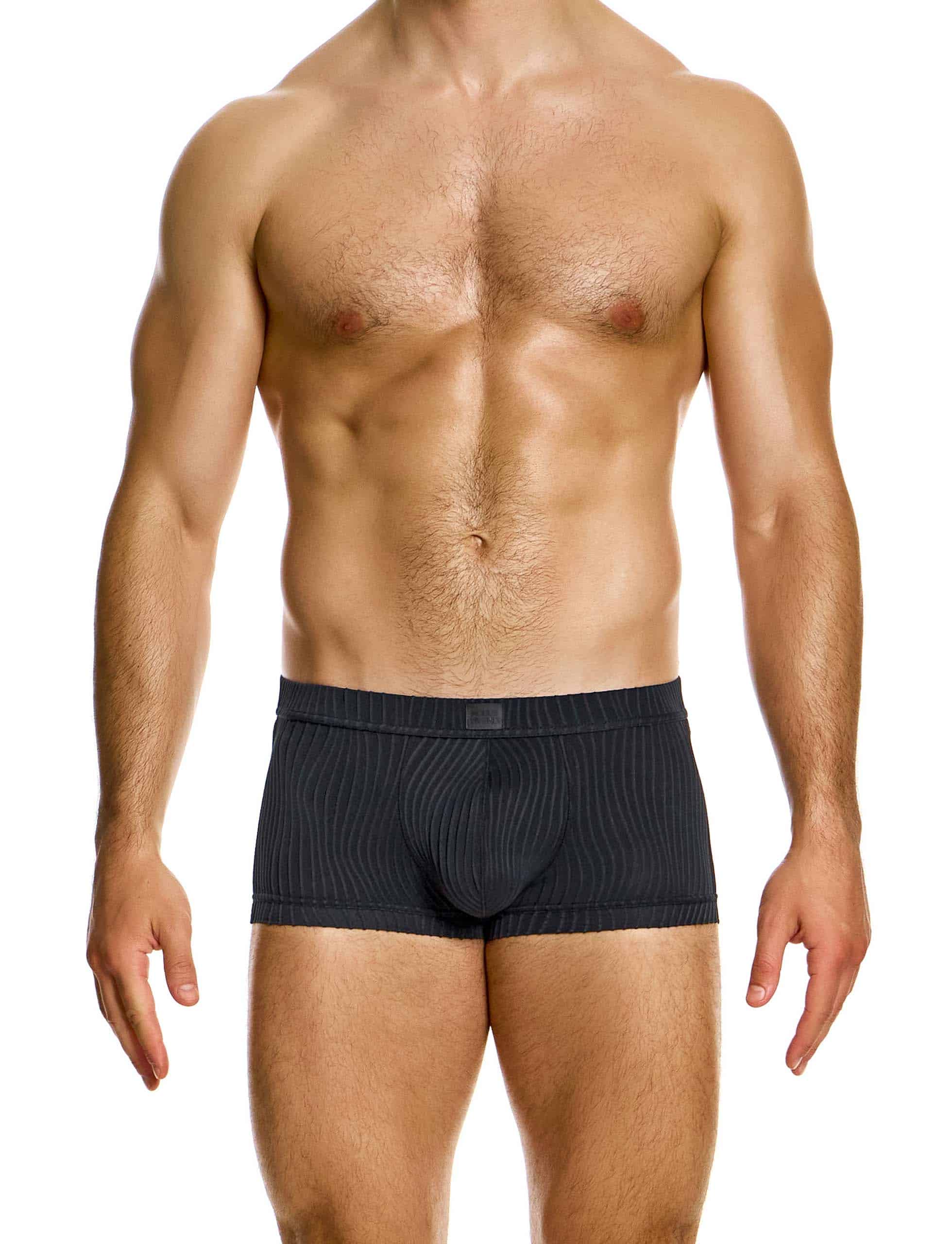 Modus Vivendi Curved Boxer. Made in Greece. luxury comfort high quality. Party wear. underwear party wear. gay men shorts. Black