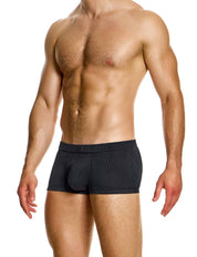 Modus Vivendi Curved Boxer. Made in Greece. luxury comfort high quality. Party wear. underwear party wear. gay men shorts. Black