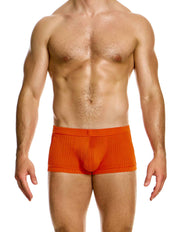 Modus Vivendi Curved Boxer. Made in Greece. luxury comfort high quality. Party wear. underwear party wear. gay men shorts. Orange