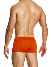 Modus Vivendi Curved Boxer. Made in Greece. luxury comfort high quality. Party wear. underwear party wear. gay men shorts. Orange
