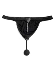 Modus Vivendi Pleasure Thong Black. Made in Greece. Fetish. removable ball.