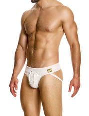 Modus Vivendi Fringes Jockstrap  white. Made in Greece. Party wear. underwear party. Jockstrap mens jocks. White Fetish gear