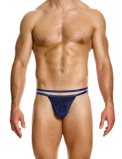 Modus Vivendi Glitter thong. Made in Greece. Party wear. underwear party. Fetish gear. Blue