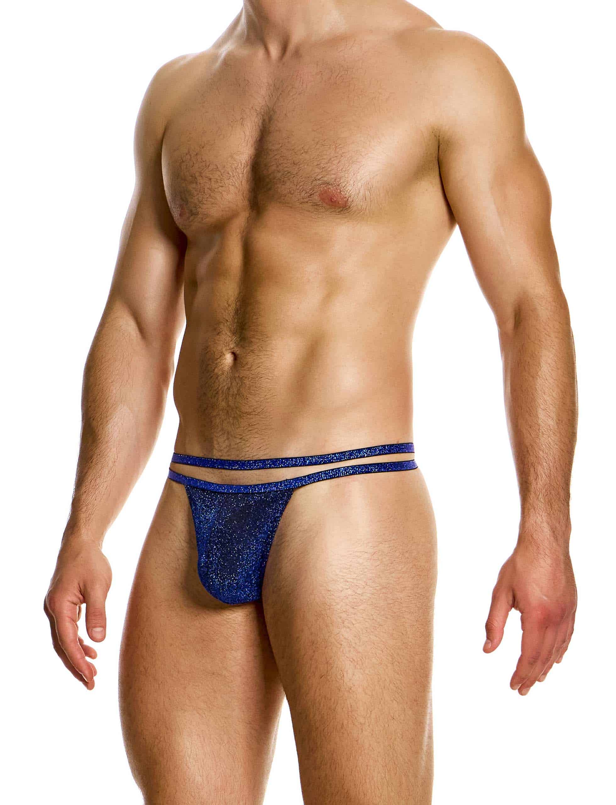 Modus Vivendi Glitter thong. Made in Greece. Party wear. underwear party. Fetish gear. Blue