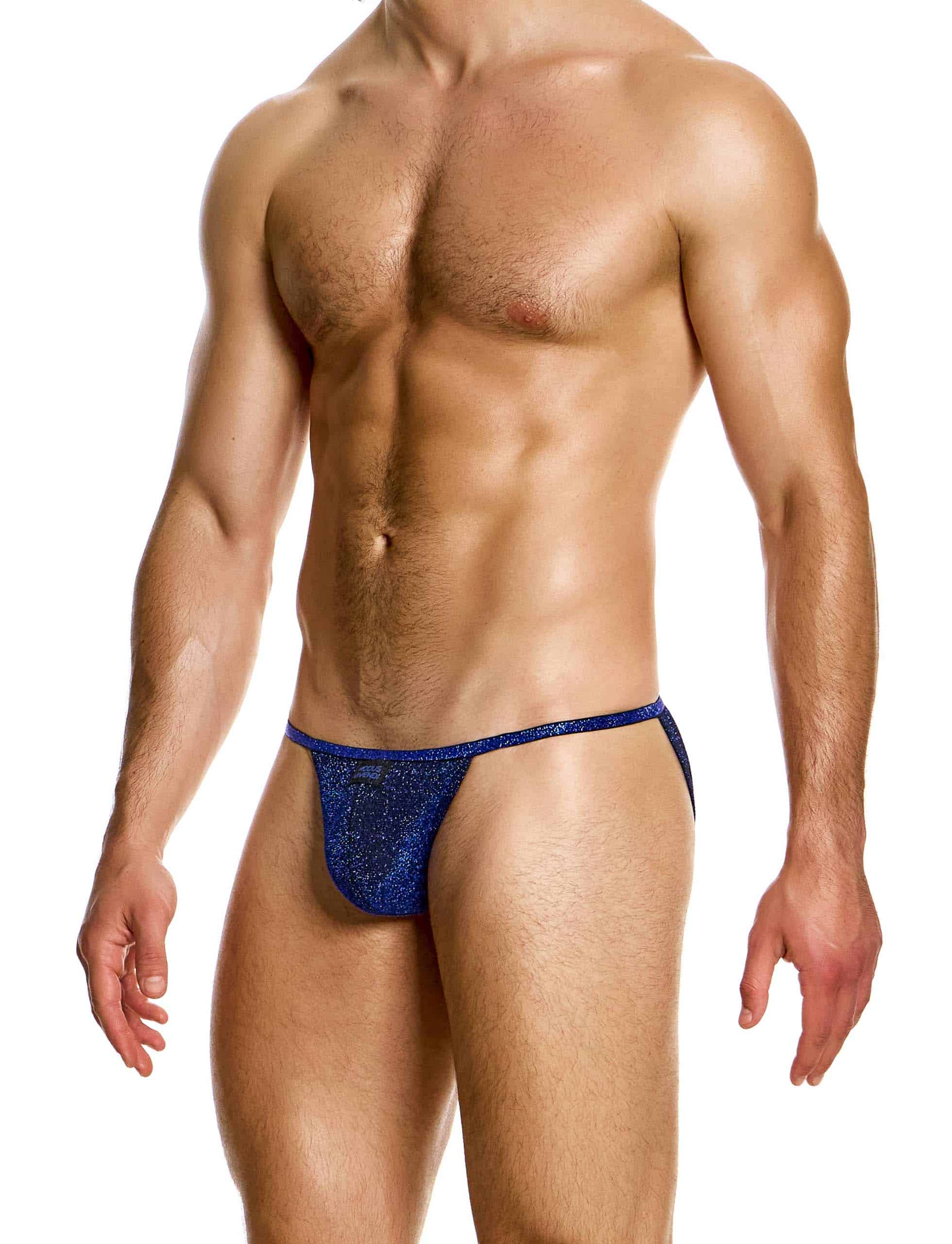 Modus Vivendi Glitter tanga brief. Made in Greece. Party wear. underwear party. Fetish gear. Blue