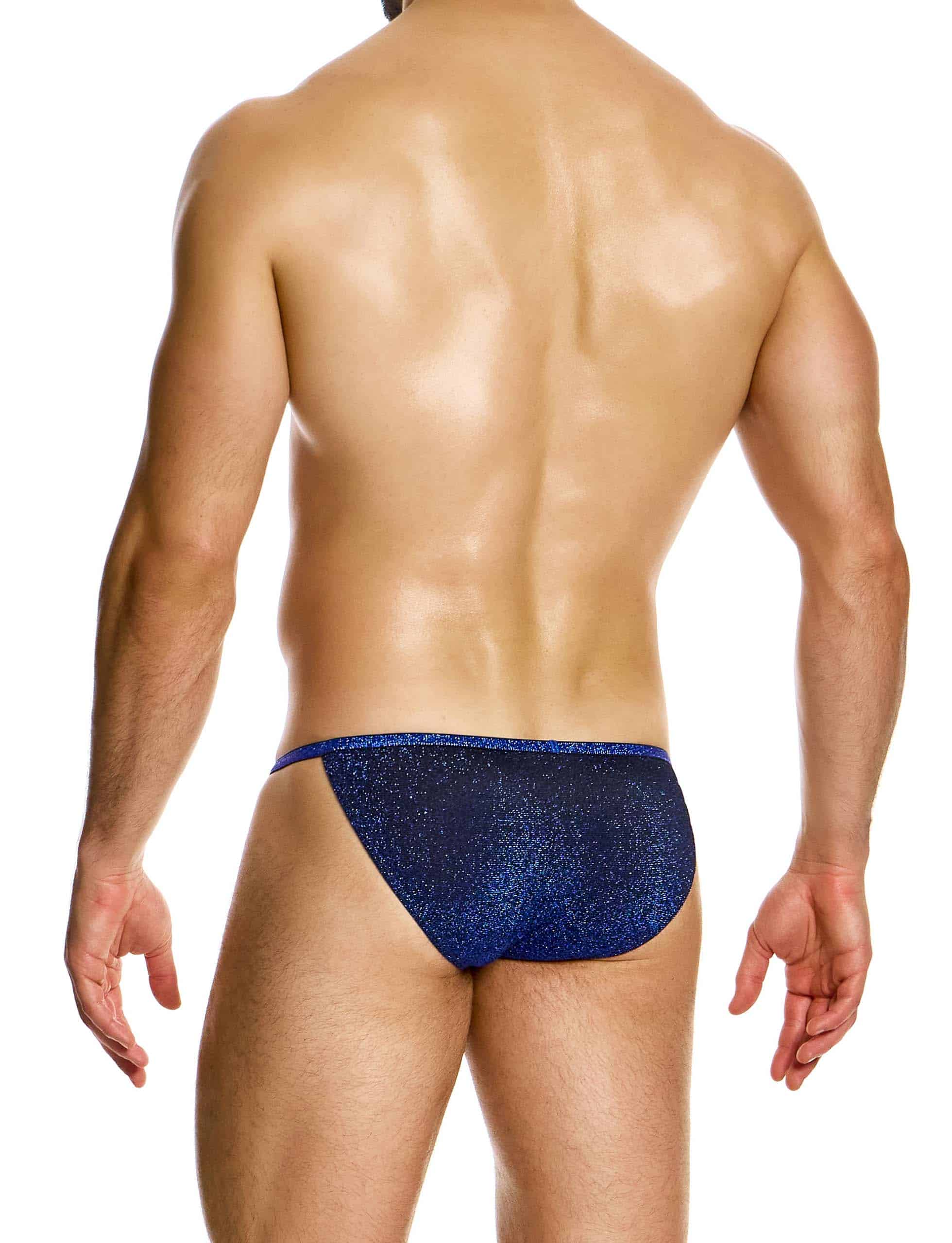 Modus Vivendi Glitter tanga brief. Made in Greece. Party wear. underwear party. Fetish gear. Blue