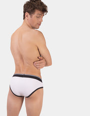 Barcode Berlin Solger Brief. Made in Portugal. Party wear. gay man underwear party. Everyday comfortable mens briefs. White