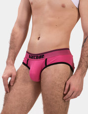 Barcode Berlin Solger Brief. Made in Portugal. Party wear. gay man underwear party. Everyday comfortable mens briefs. pink
