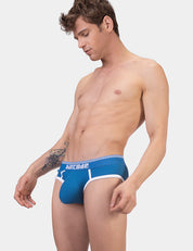 Barcode Berlin Solger Brief. Made in Portugal. Party wear. gay man underwear party. Everyday comfortable mens briefs. Blue