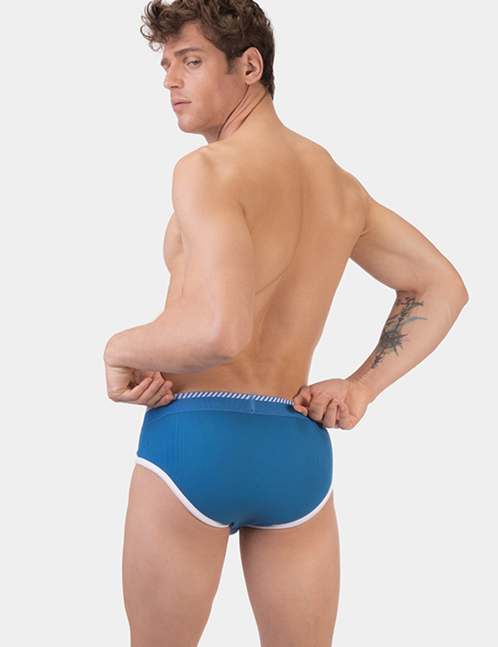 Barcode Berlin Solger Brief. Made in Portugal. Party wear. gay man underwear party. Everyday comfortable mens briefs. Blue
