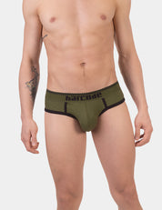 Barcode Berlin Solger Brief. Made in Portugal. Party wear. gay man underwear party. Everyday comfortable mens briefs. Green