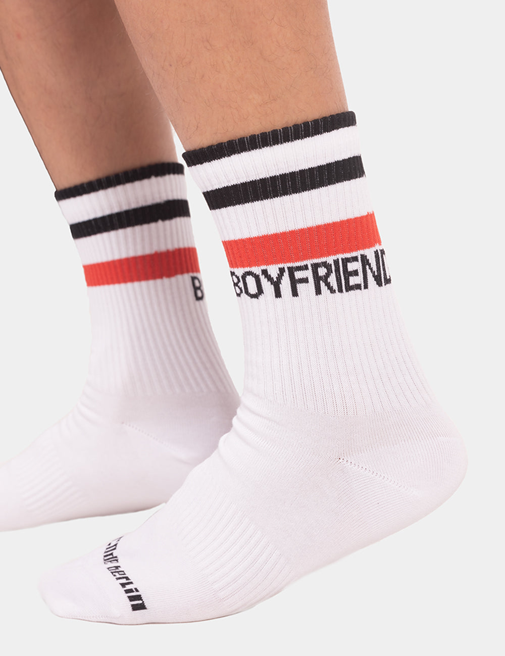 Barcode Berlin Urban Socks BOYFRIEND. Made in Portugal. Party wear. gay man underwear party. Mens lounge wear. gym wear.