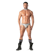 TOF Paris Star collar Silver. Made in France. Party wear. Fetish wear gay pride.