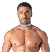 TOF Paris Star collar Silver. Made in France. Party wear. Fetish wear gay pride.