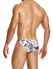 Modus Vivendi Viennese Low Cut Swim Briefs. Made in Greece. Mens swim wear. floral high quality beach wear.