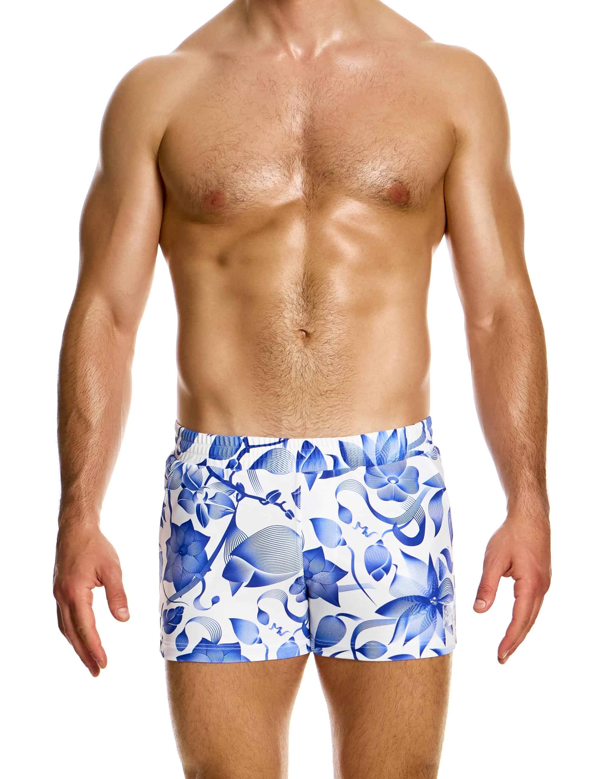 Modus Vivendi Viennese Swim shorts. Made in Greece. Mens swim wear. floral high quality beach wear.