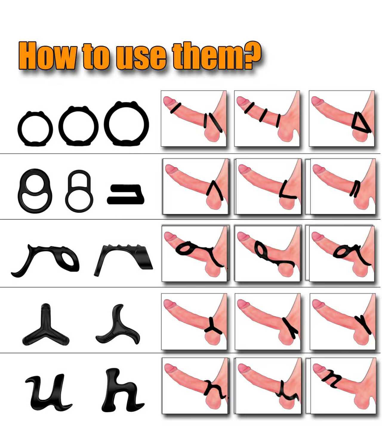 4 Pack Cock Ring Set