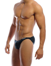 Modus Vivendi Classic Swim Low Cut Brief. Made in Greece. luxury comfort high quality. Swimwear low cut swim brief. black