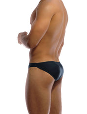 Modus Vivendi Classic Swim Low Cut Brief. Made in Greece. luxury comfort high quality. Swimwear low cut swim brief. black