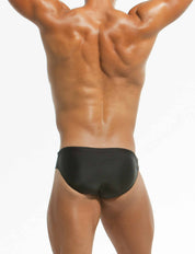 Modus Vivendi Classic Swim Brief. Made in Greece. luxury comfort high quality. Swimwear classic cut. Black