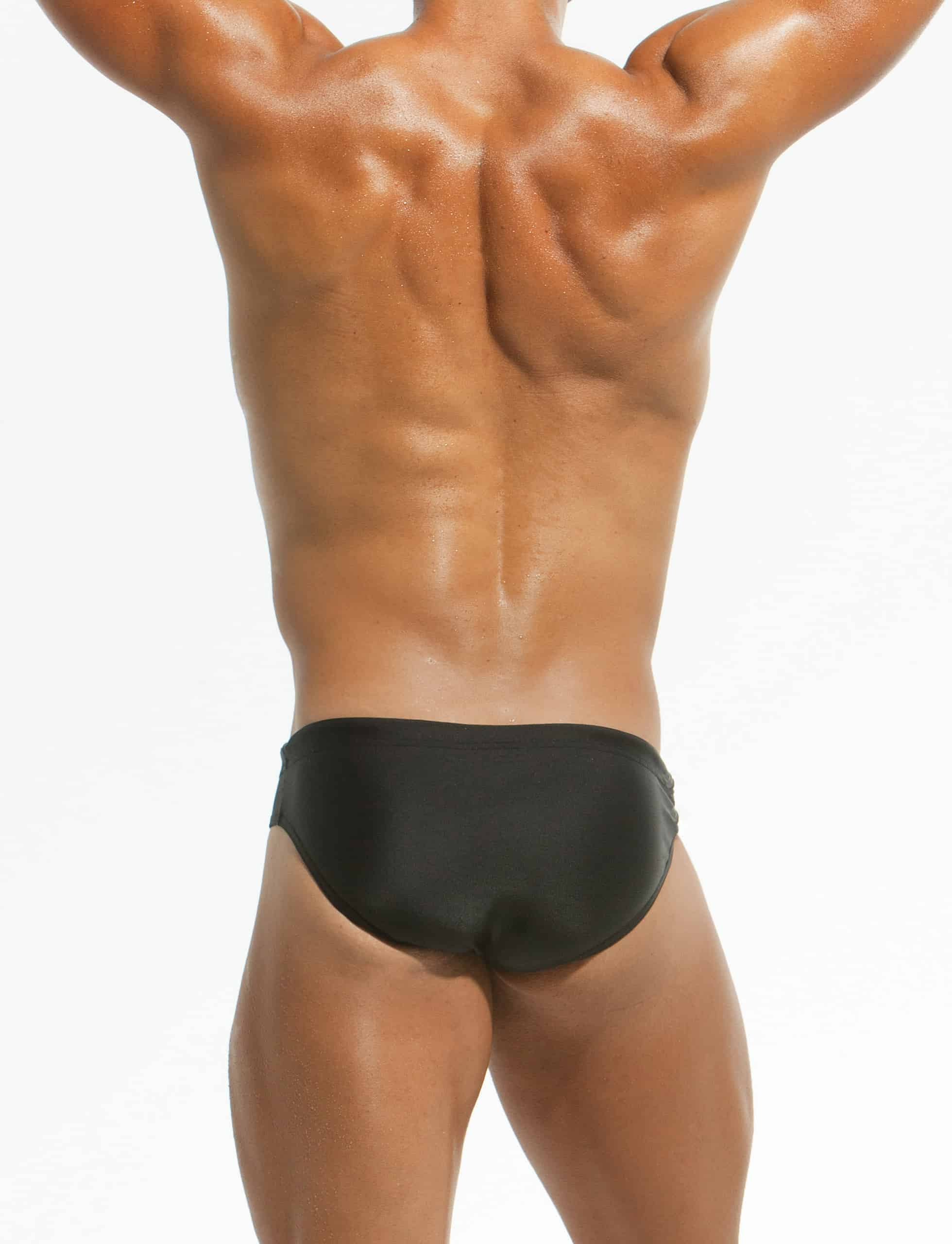 Modus Vivendi Classic Swim Brief. Made in Greece. luxury comfort high quality. Swimwear classic cut. Black