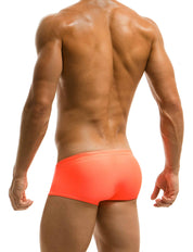Modus Vivendi Classic Swim Brazil Cut Boxer. Made in Greece. luxury comfort high quality. Swimwear brazil cut shorts. Orange