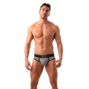 TOF Paris, made in France, breathable briefs. everyday cotton briefs. ultra comfort. sailor briefs, luxury sexy stripes. Black and white party wear