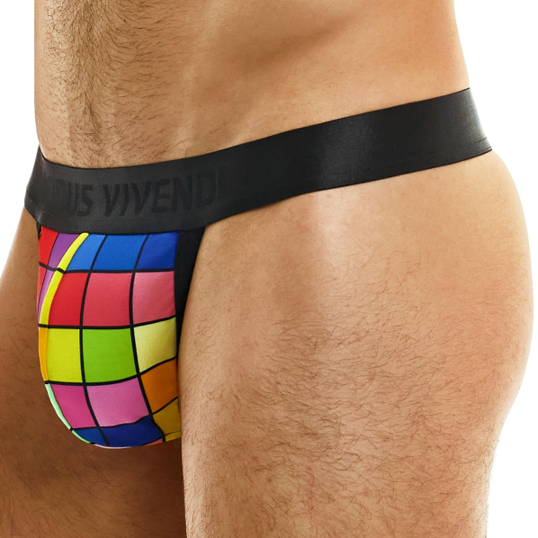 Modus Vivendi Inclusive thong. Made in Greece. Party wear. underwear party. Fetish gear. Rainbow shorts. pride wear.