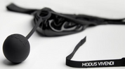 Modus Vivendi Pleasure Thong Black. Made in Greece. removable anus ball.