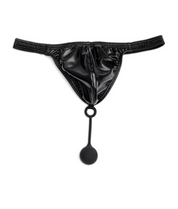 Modus Vivendi Pleasure Thong Black. Made in Greece. removable ball.