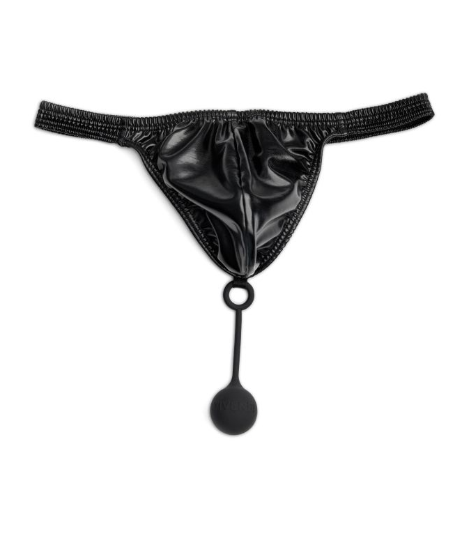 Modus Vivendi Pleasure Thong Black. Made in Greece. removable ball.