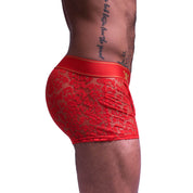 Skull & Bones Paisley Burnout Trunk Red