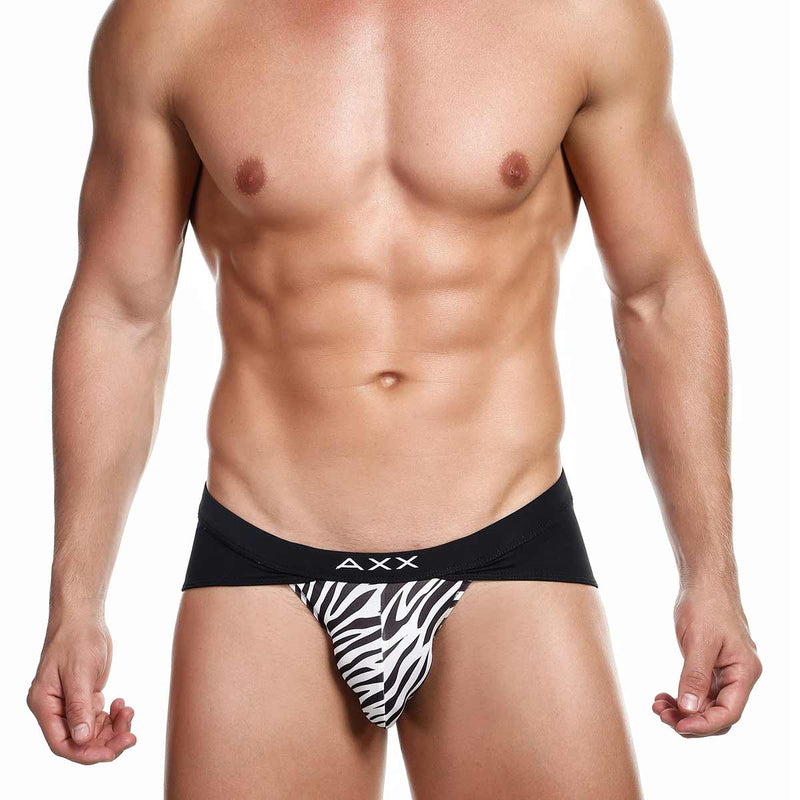 Alexx Underwear Adored Zebra Jockstrap Print Black
