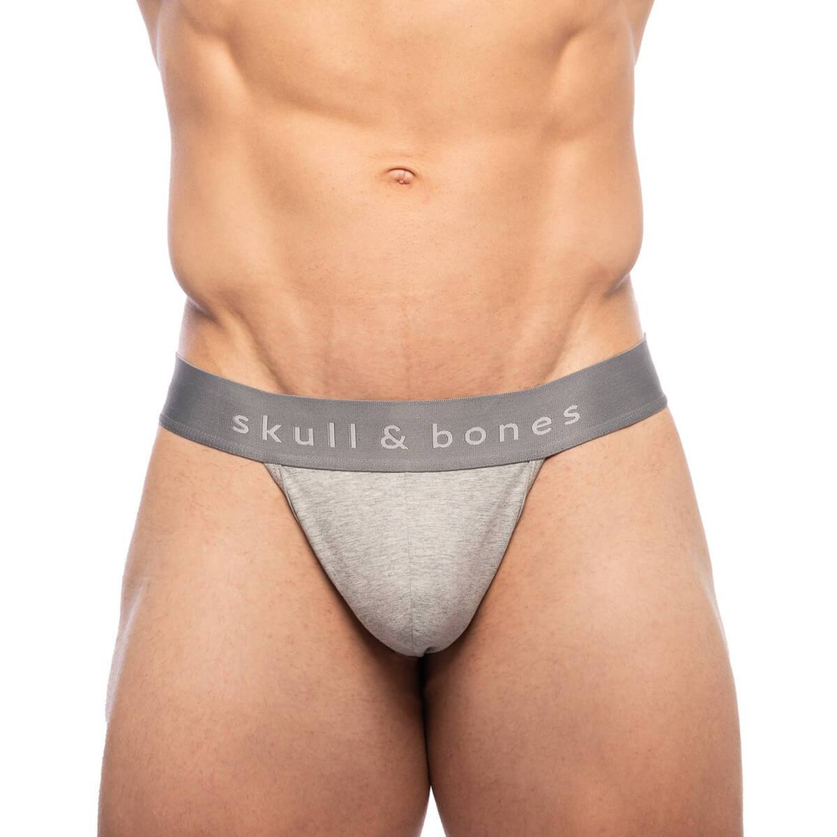 Skull & Bones Just the Bones Grey Thong