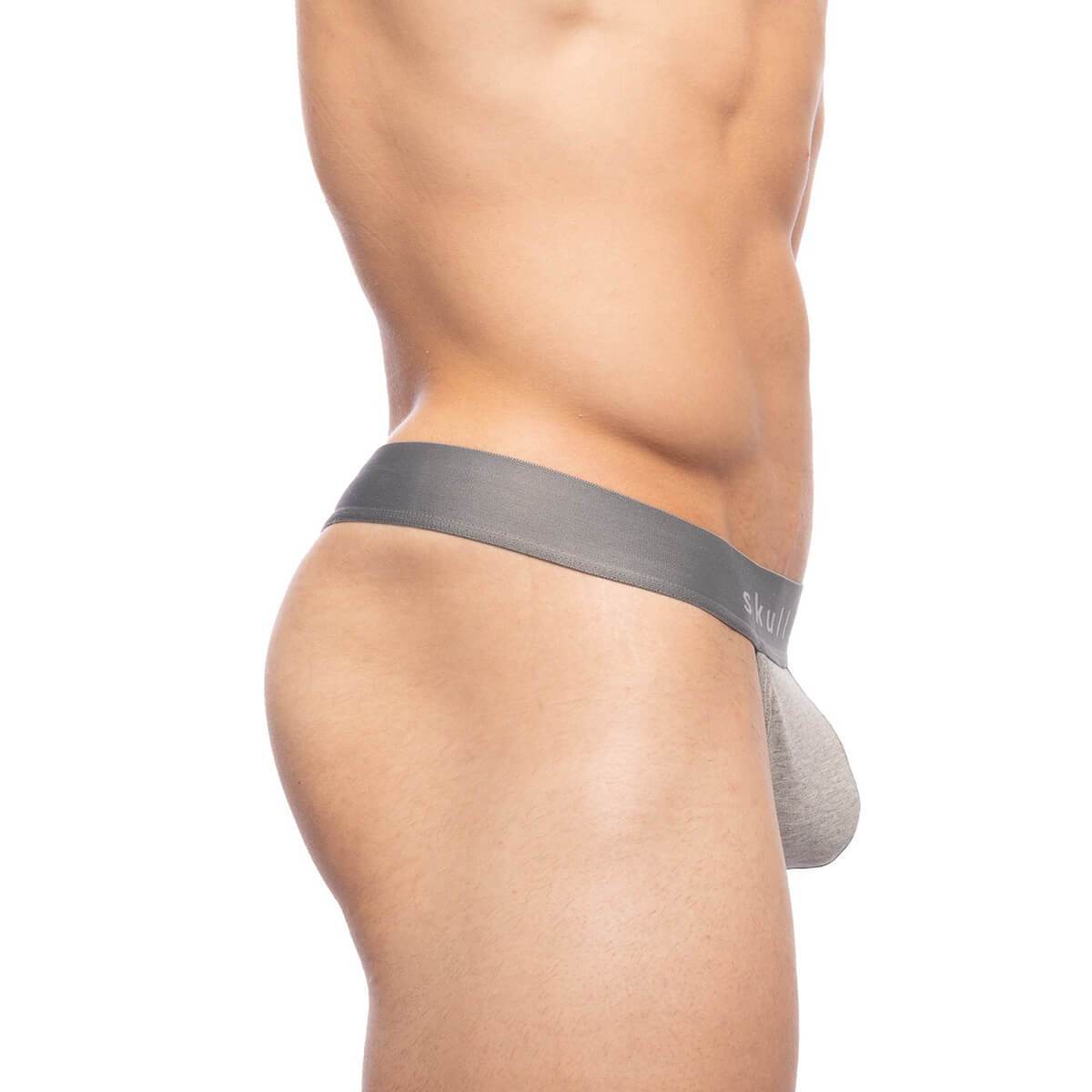 Skull & Bones Just the Bones Grey Thong