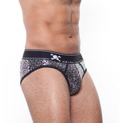 Skull & Bones Silver Sequin Silver Brief