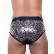 Skull & Bones Silver Sequin Silver Brief
