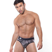 Skull & Bones Silver Sequin Silver Brief