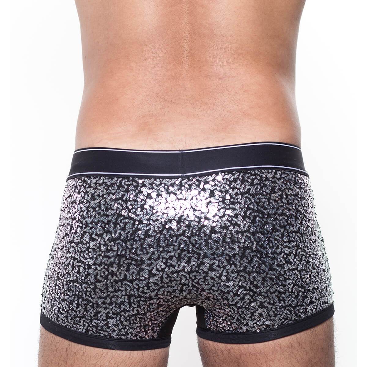 Skull & Bones Silver Sequin Silver Trunk